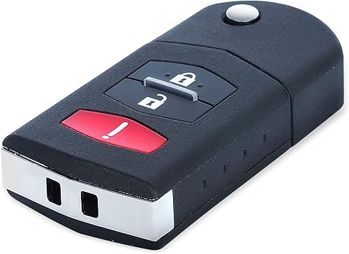 Miniatura 5 de Reemplazo plegable Flip Shell Remote Key Case Fob 3 Botón para Mazda 3 5 6 RX8 CX5 CX7 CX9 (1)