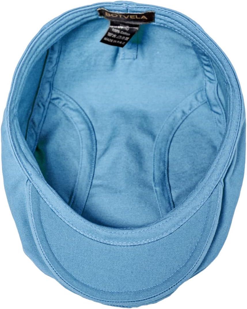 BOTVELA Men Cotton Twill Newsboy Flat Ivy Driving Hat Fitted Cap - Image 6
