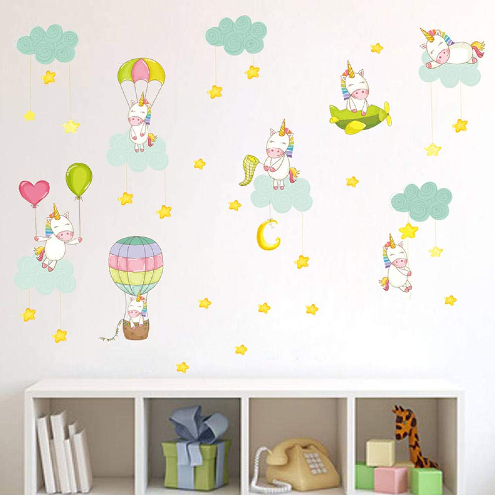 Stickers muraux oiseaux et licorne pour illuminer le salon