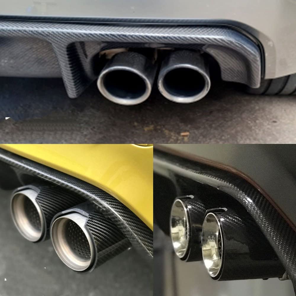 Auspuffblenden Für BMW 3er 4er Serie Auspuffblenden M Schalldämpferrohr 1 Stück In 60mm/63mm/67mm/70mm Out 93mm Länge 90mm Auspuffrohr (Farbe : D IN60-OUT 93mm)