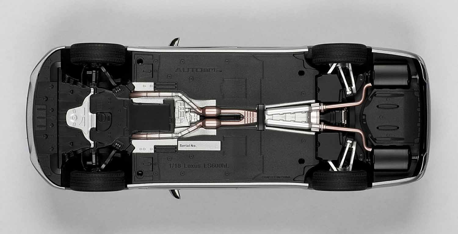 Lexus LS600hL 1/18オートアートカスタム仕様シルバー現状販売箱有