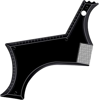 Beard Shaping Tool Trimmers for Men, Kucheed Beard Shaper with Inbuilt Comb Cool Care Black Transparent, Beard & Mustache Trimmers Cut Buddy Beard Lineup Tool Styling Template Comb barber Accessories