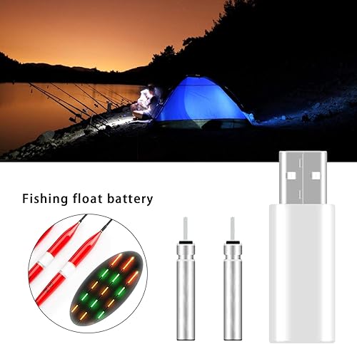 Miniatura 2 de Cargador de flotador de pesca nocturna, batería de litio recargable, cargador electrónico para pesca nocturna, flotadores luminosos, 3V