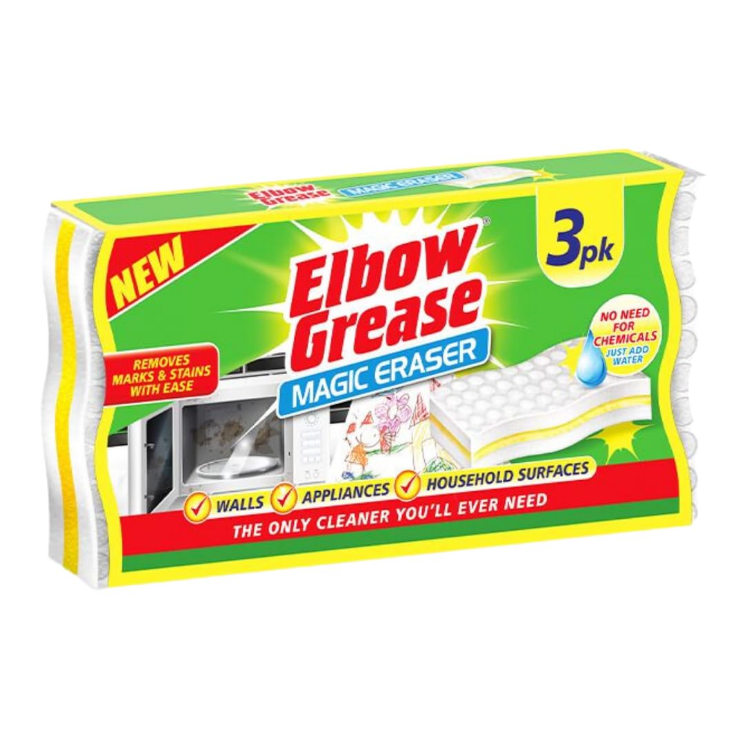 Sotl Assorted Sotl® Magic Eraser 3 Pack Extra Durable Cleaning Sponge For Walls, Appliances, Kitchen, Bathroom & Home Removes Scuffs, Marks & Dirt With Just Water No Harsh Chemicals