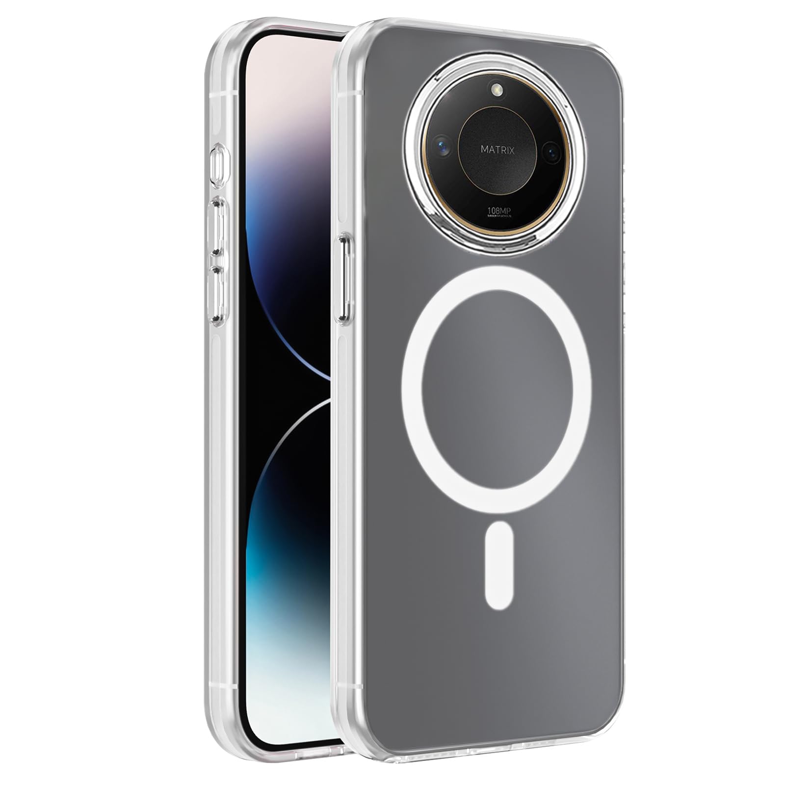 Dl3 Mobilak Case For Honor X9C Smart 5G/Honor X60 Case Crystal Clear [Not Compatible with MagSafe] Soft TPU Gel Case Flexible Silicone Anti-Scratch Transparent TPU Cover - Clear