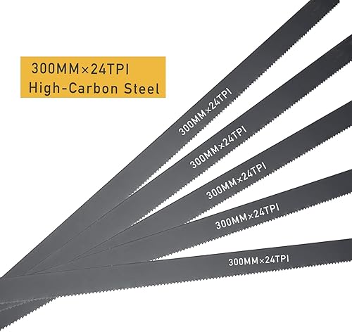 Miniatura 5 de LAND Sierra para metales de 12 pulgadas, sierra de revestimiento resistente con 5 cuchillas de acero de carbono extra alto, para PVC, tubería,