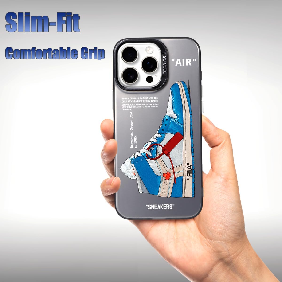 Cool Sneaker Phone Case for iPhone 17 Pro Case for Boys Men Sports Shoes Shockproof Street Aesthetic Designer Cases Compatible with iPhone 17 Pro Blue - Image 5