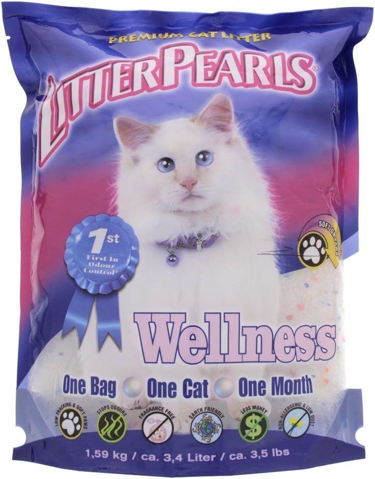 LITTER PEARLS Wellness 3.4L (1.59Kg) 1 box containing 8 bags