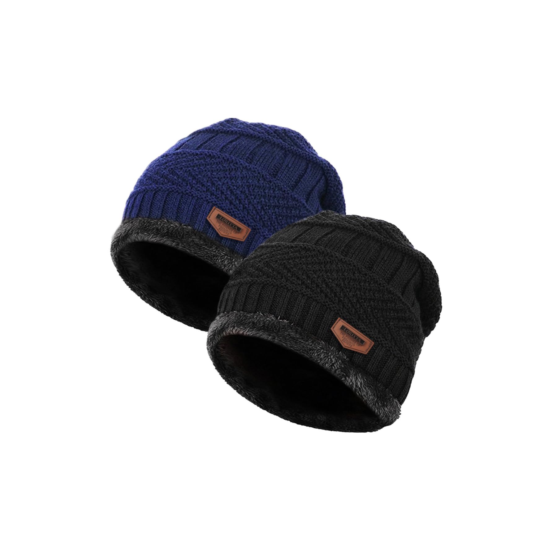 Loritta Winter Hat Warm Knitted Thick Baggy Slouchy Beanie Skull Cap for Men