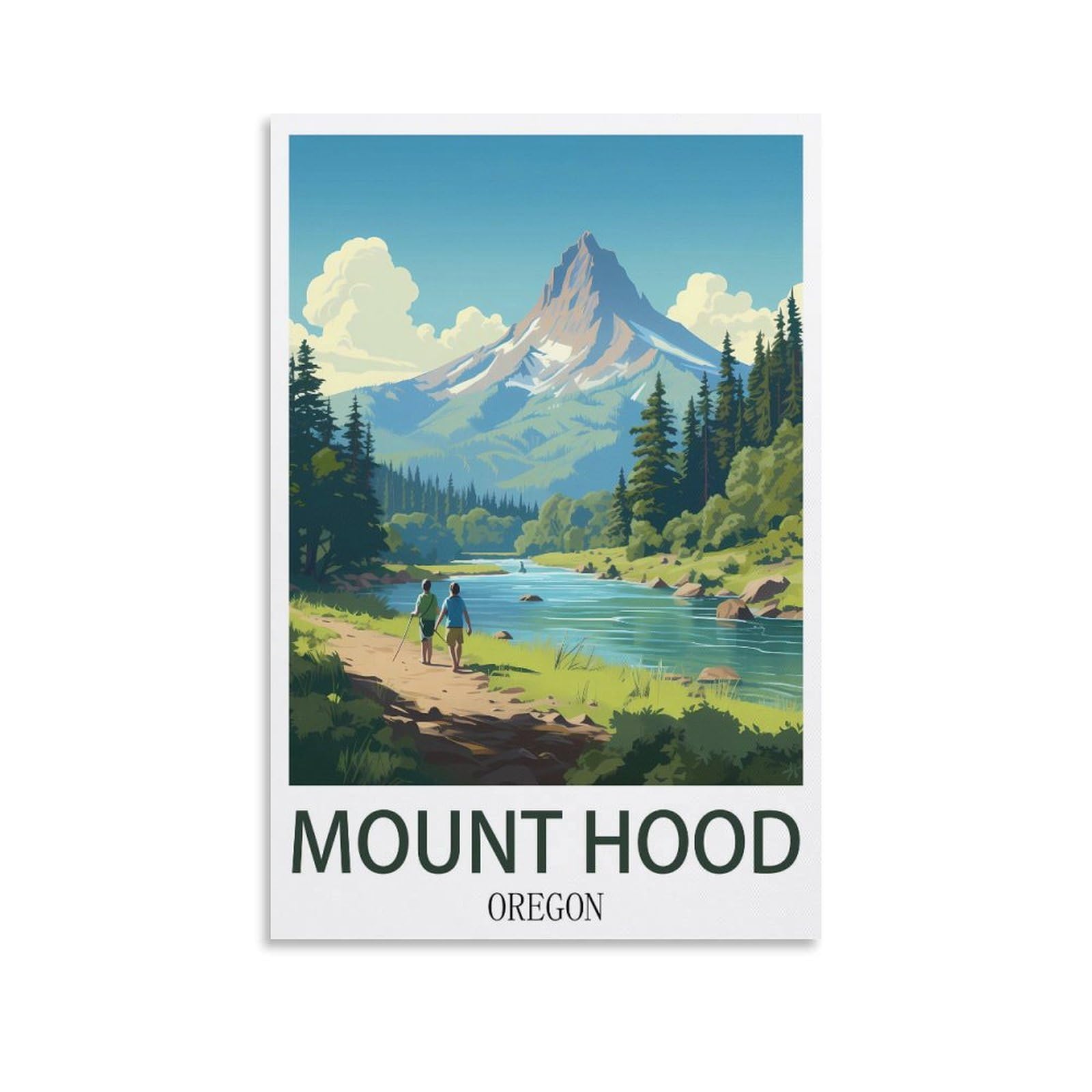 EZMLFA 5D Diamond Painting Kits for Adults,Mount Hood Oregon,DIY Full Round Drill Diamond Dot Gem Art Kits for Adults,Crafts for Decor 40x40cm