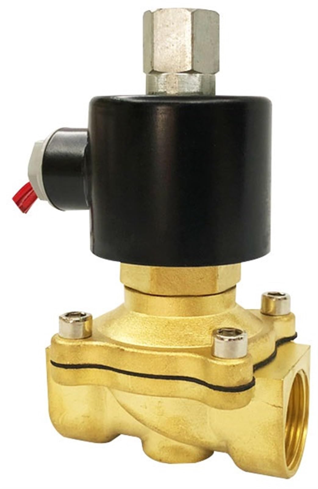 Électrovanne DN25 normalement ouverte en laiton pour contrôle d'eau et air 24V