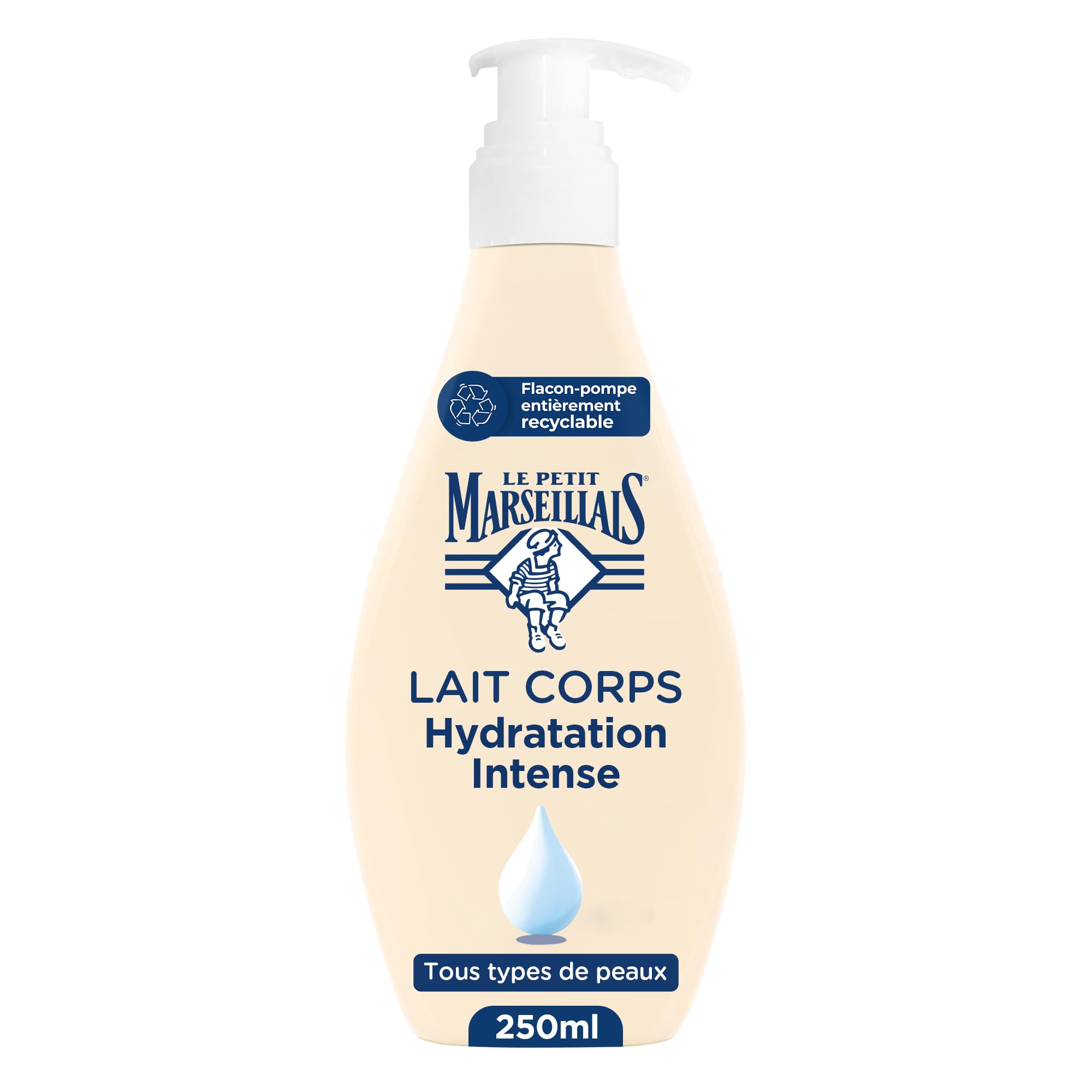 Le Petit Marseillais | Lait Corps L'Original (flacon-​pompe de 250 ml) – Soin pour le corps hydratation intense 72 h – Lait hydratant corps avec 96% d'ingrédients d'origine naturelle