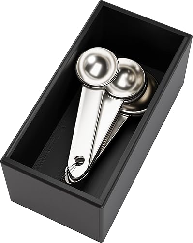 Bambloom Organizador de cajones negro de 6 x 3 x 2.5 pulgadas