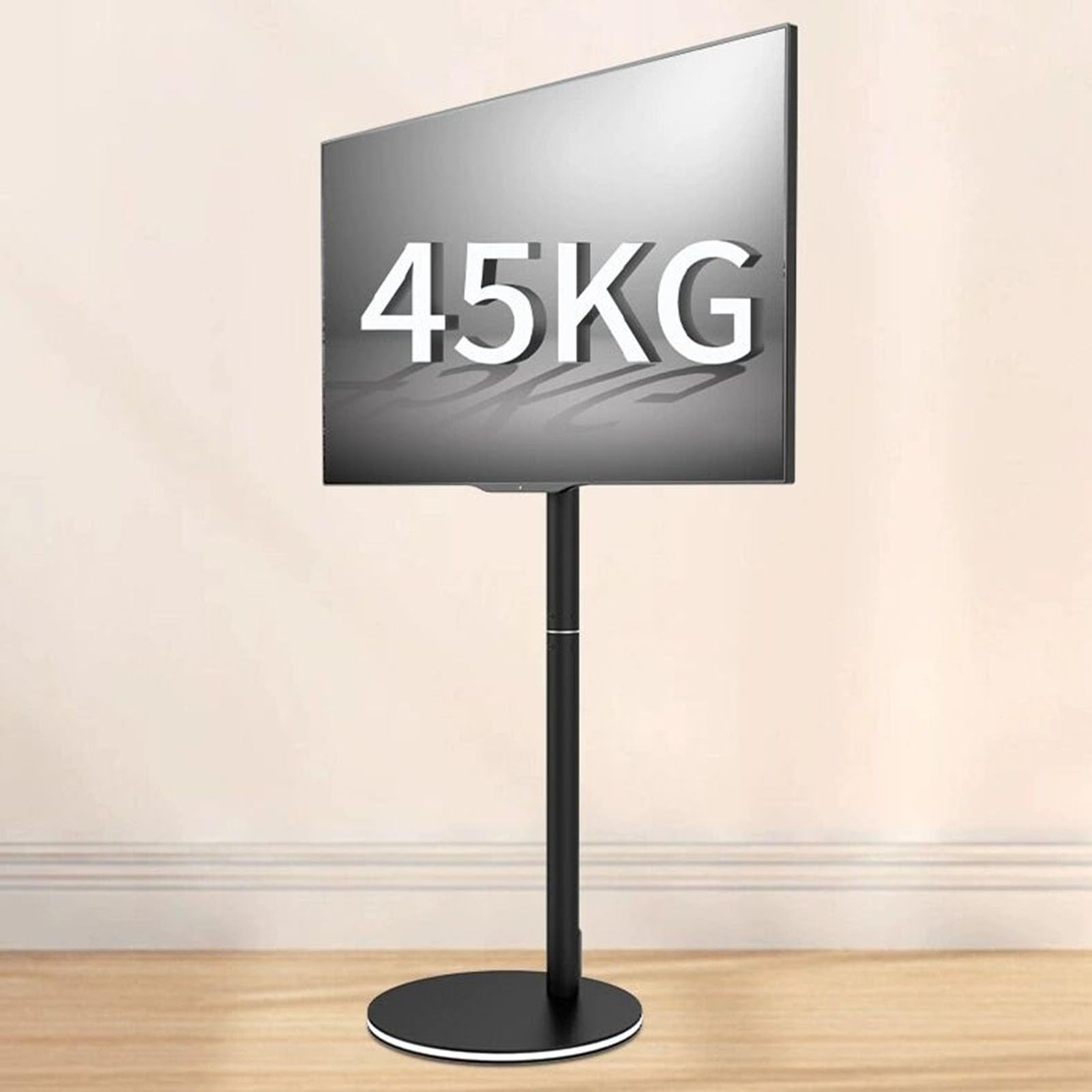 Carrello porta TV mobile con ruote - Supporto da pavimento per TV con luce - Supporto da pavimento portatile per TV, supporto da pavimento per TV LCD, supporto gire,18-45in tv