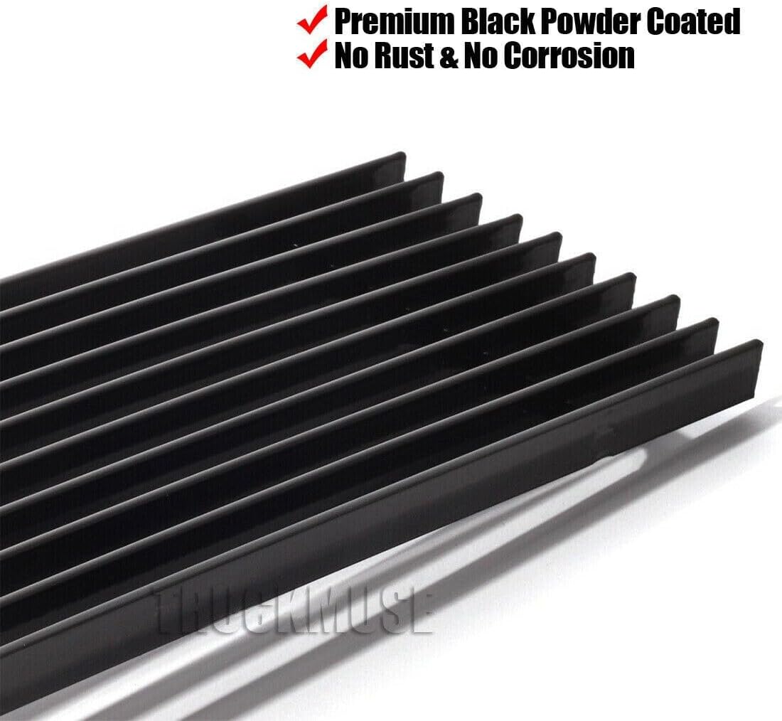 Black Lower Bumper Grill Compatible with Chevy Silverado 3500HD 2500HD 2015-2019 Aluminum Billet Grille Insert 2016 2017 2018