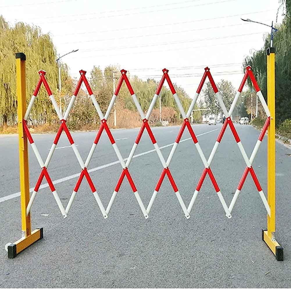 MYUYEE Retractable Folding Safety Barricade - Mobile Pedestrian Barrier Expandable 1.2M Metal Traffic Control For Events Construction Sites & Crowd Management Durable & Portab