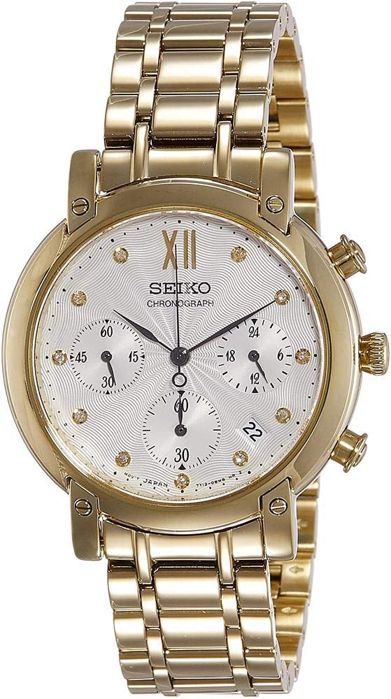 Seiko Stainless Steel Analog Silver Dial Women Watch-Srw836P1, Bandcolor-Gold (B01LX9N25G) Amazon Price History, Amazon Price Tracker