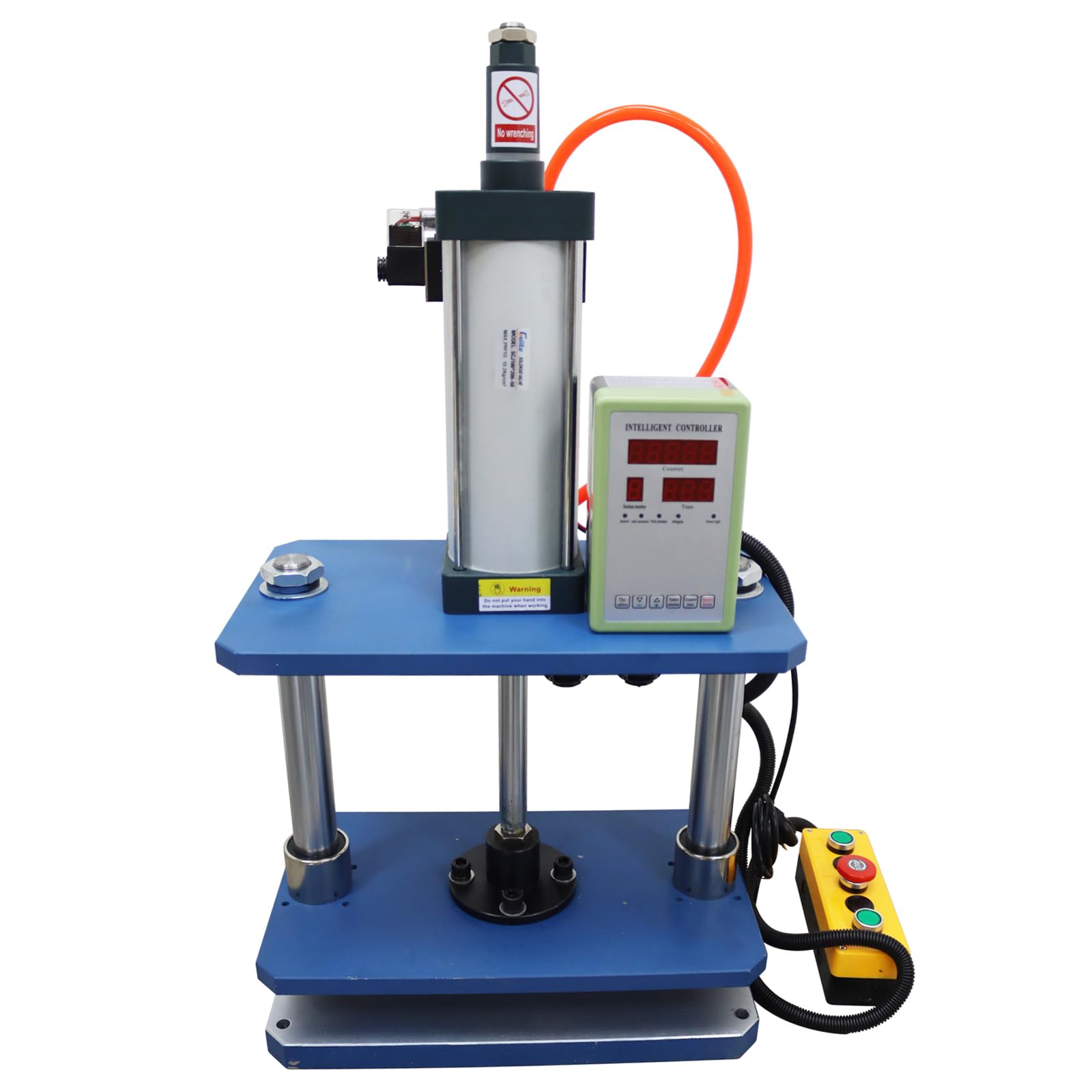 HayWHNKN 1102lb Pneumatic Punch Press Machine (with Display Controller) Pneumatic Press for Sheet Metal Desktop Punching Press Machine 2-Column 3