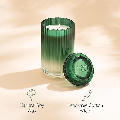 Miniatura 5 de LA JOLIE MUSE Vela de pino de granada, velas perfumadas grandes para mujeres y hombres, velas de soja natural para el hogar, velas de tarro de