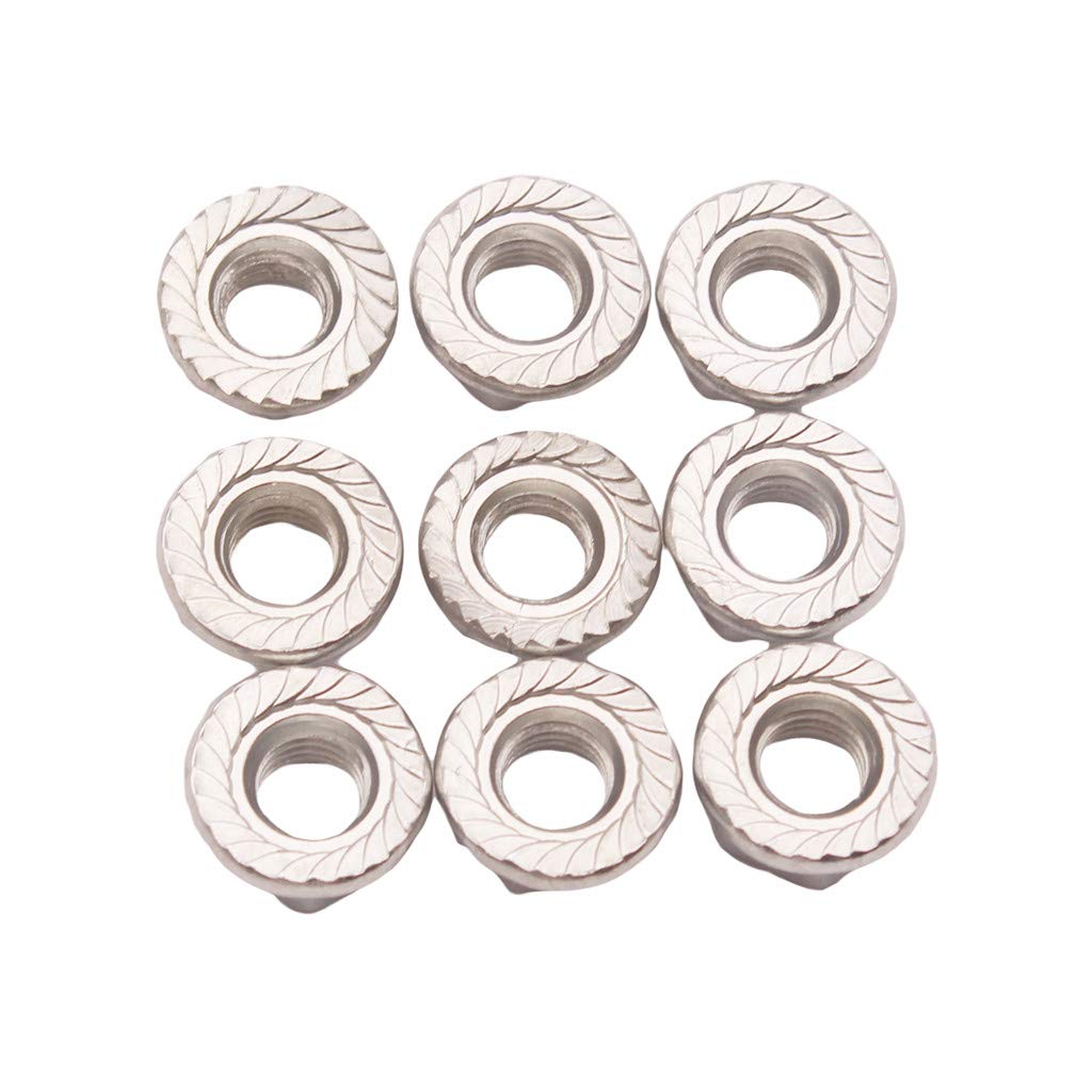 9 Pièces Goujons de M8x1.25 avec Écrou de Blocage Acier Haute Résistance pour Collecteur Échappement Adapté Automobile Compétition Tuning