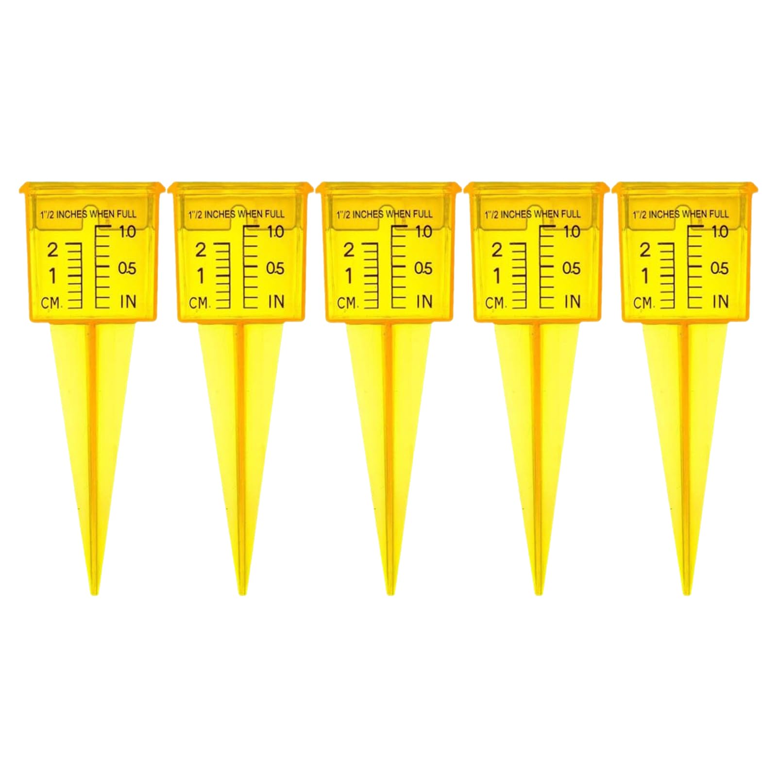 Tsophreniq Multicolor Rain/Sprinklers Gauges, Yellow Waterfall Up To 38Mm Measurement Tool For Garden Yard Measure