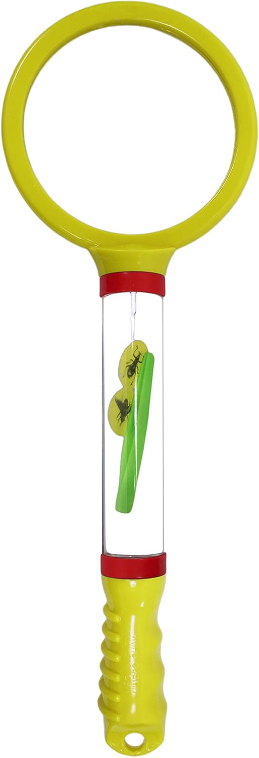 Children's Magnifying Glasses! Educational Kit for Your Little Explorer - Perfect for Classes, Feild Trips, Hikes or Playing Outside! (Set of 3 Red Purple and Yellow)