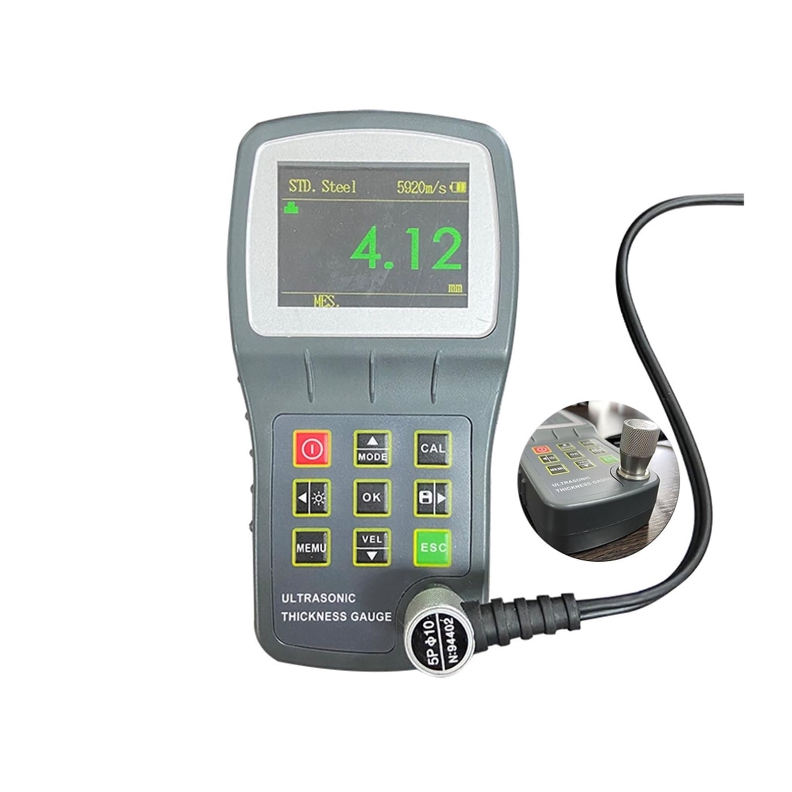 Digital Ultrasonic Thickness Gauge Portable Metal & Coating Tester for Industrial Inspection