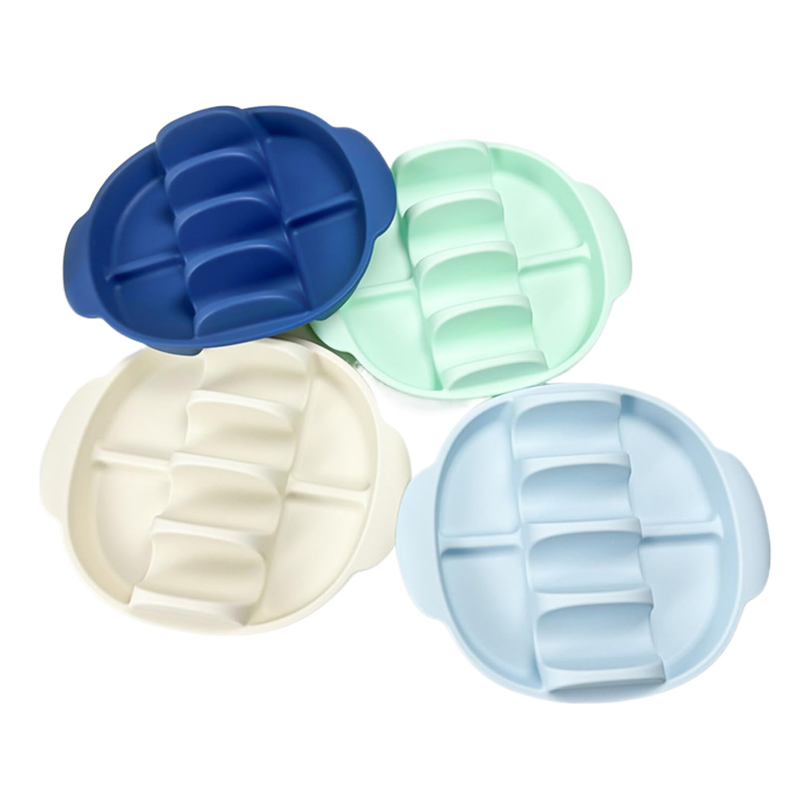 OSNIYAW Silicone Shell Holder with Divided Sections for 4 Shells Dishwasher Safe Enchilada Tray