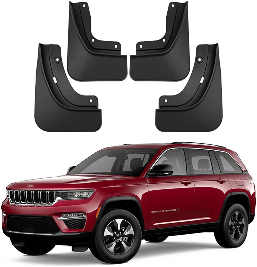 Car Mud Flaps Mudguard for Jeep Grand Cherokee 2022-2024 Front and Rear Mudflaps Splash Guards Heavy Duty Flares 4-PC Auto Accessories,Send 1 Car Wash Towel