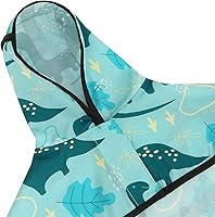 Vista 4 de HDE - Impermeable protector con capucha para perros y cachorros, tallas de la S a la XL (diseño de dinosaurios, talla XL)