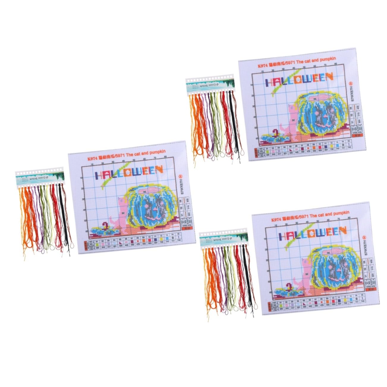 Kits de broderie point de croix Halloween lot de 3 à offrir aux passionnés de DIY - 8