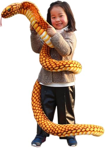 Miniatura 7 de Animales de peluche gigantes realistas Naja Nivea Cape Cobra - Serpiente, 98 pulgadas de largo, 1 unidad