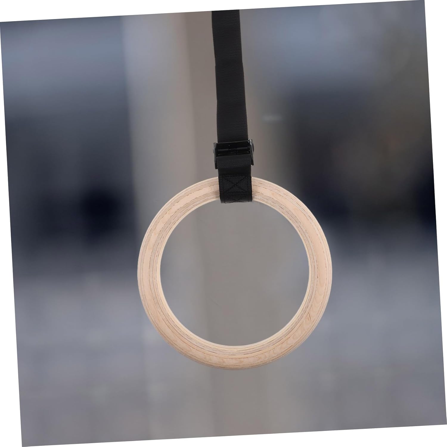 Hemoton Wooden Gymnastic Rings with Adjustable Straps Indoor Fitness Workout Gear for Strength Training Bodyweight Exercises and Enhanced Flexibility and Design for Home Use