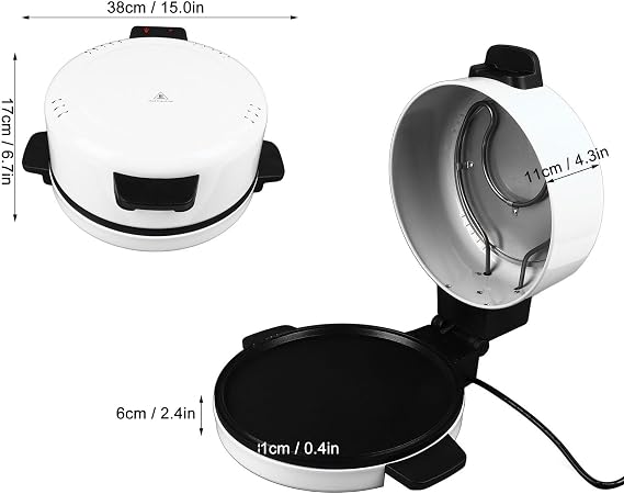 2000W Electric Pizza Oven, Outdoor Indoor Portable 12 Inch Countertop Pizza Maker Machine, Pizza Maker Pan for Home (US Plug 110V)