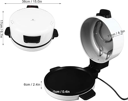 2000W Electric Pizza Oven, Outdoor Indoor Portable 12 Inch Countertop Pizza Maker Machine, Pizza Maker Pan for Home (US Plug 110V)