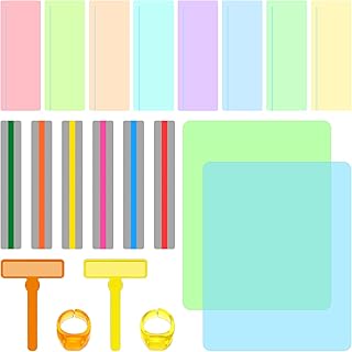 20 Pcs Dyslexia Reading Tools for Kids Guided Reading Highlight Strips Set Colorful Dyslexia Tools for Kids with 4 Sizes Readings Trackers for Kid ADHD Highlighter Trackers Readings