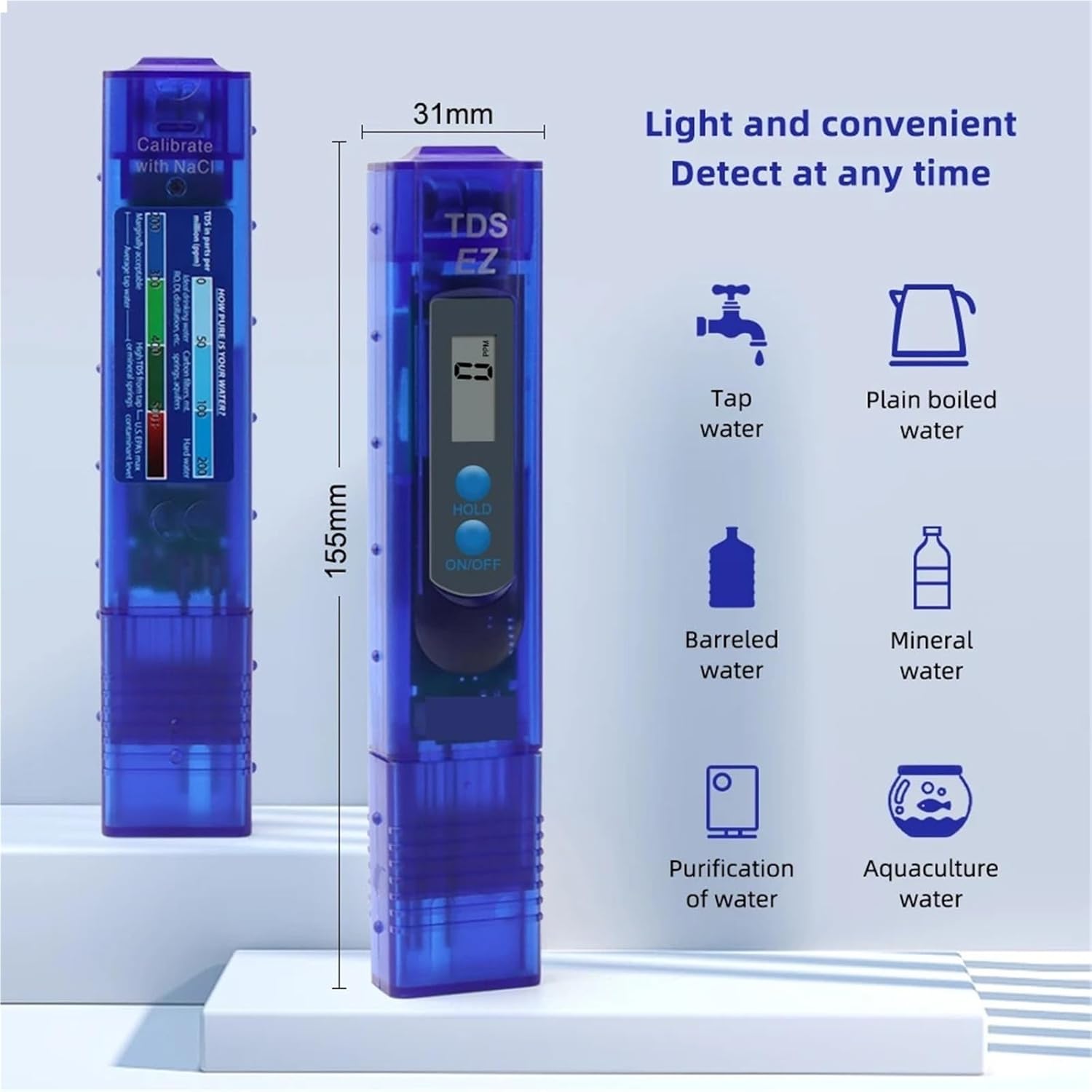 TDS Meter, Digital Water Tester TDS Meter 0-9990ppm Quality Drinking Aquarium Pool Filter Total Dissolved Solids Monitor,Digital Water Tester