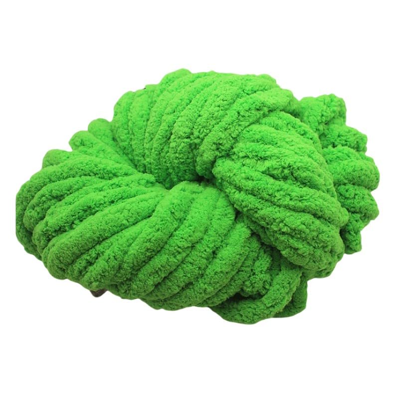 Hilo de felpilla grueso súper suave de 500g lana térmica verde para tejer crochet XL