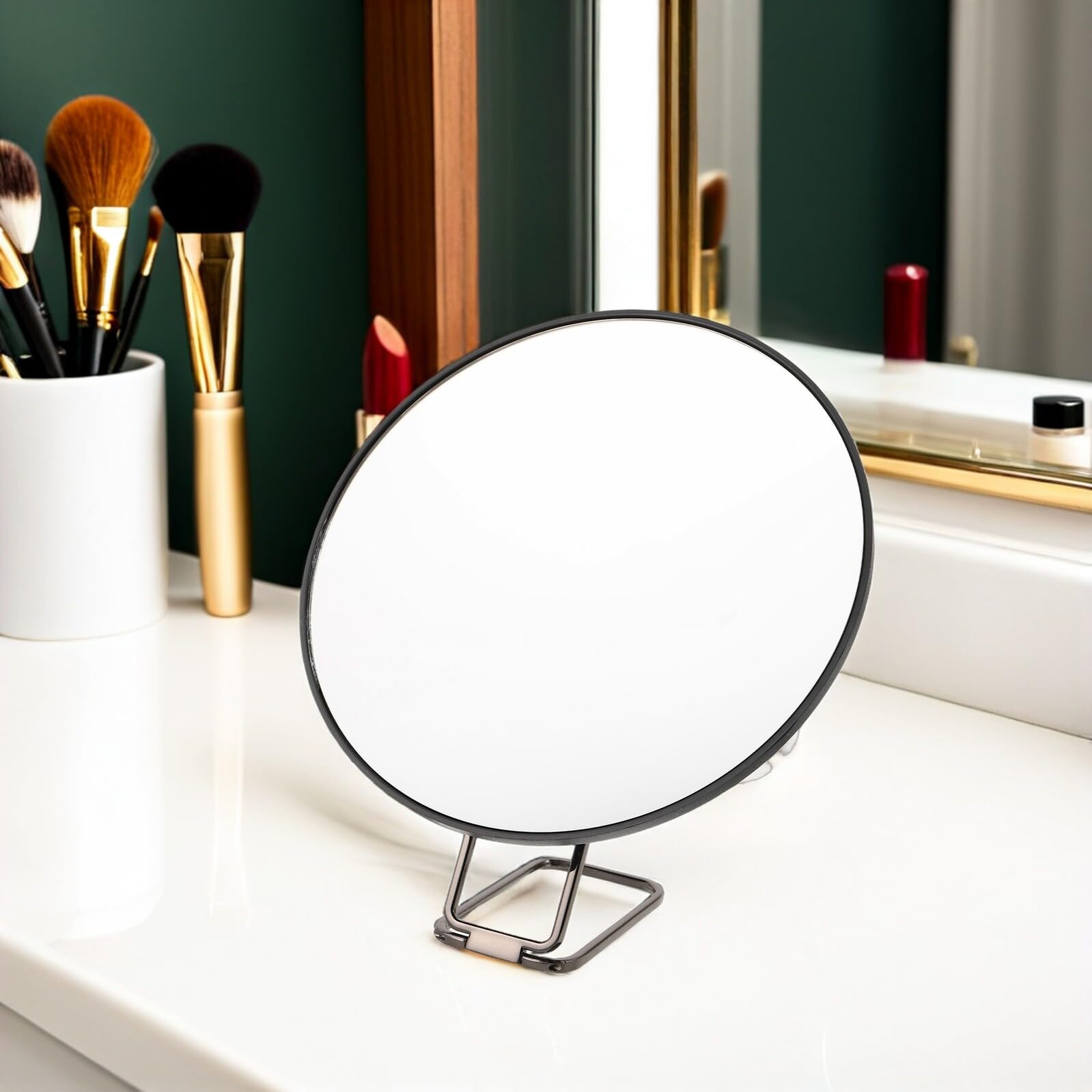 Healeved Kosmetikspiegel Fach Vergrößerung mit Saugnapf Tragbarer Handspiegel für Make-up und Hautpflege Reise-vergrößerungsspiegel für Damen