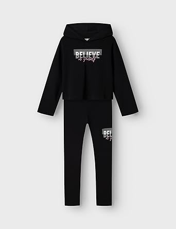 Tuta Bambine NAME IT | Felpa Con Cappuccio E Pantaloni | 100% Cotone | Vestibilità Comoda - Foto 8