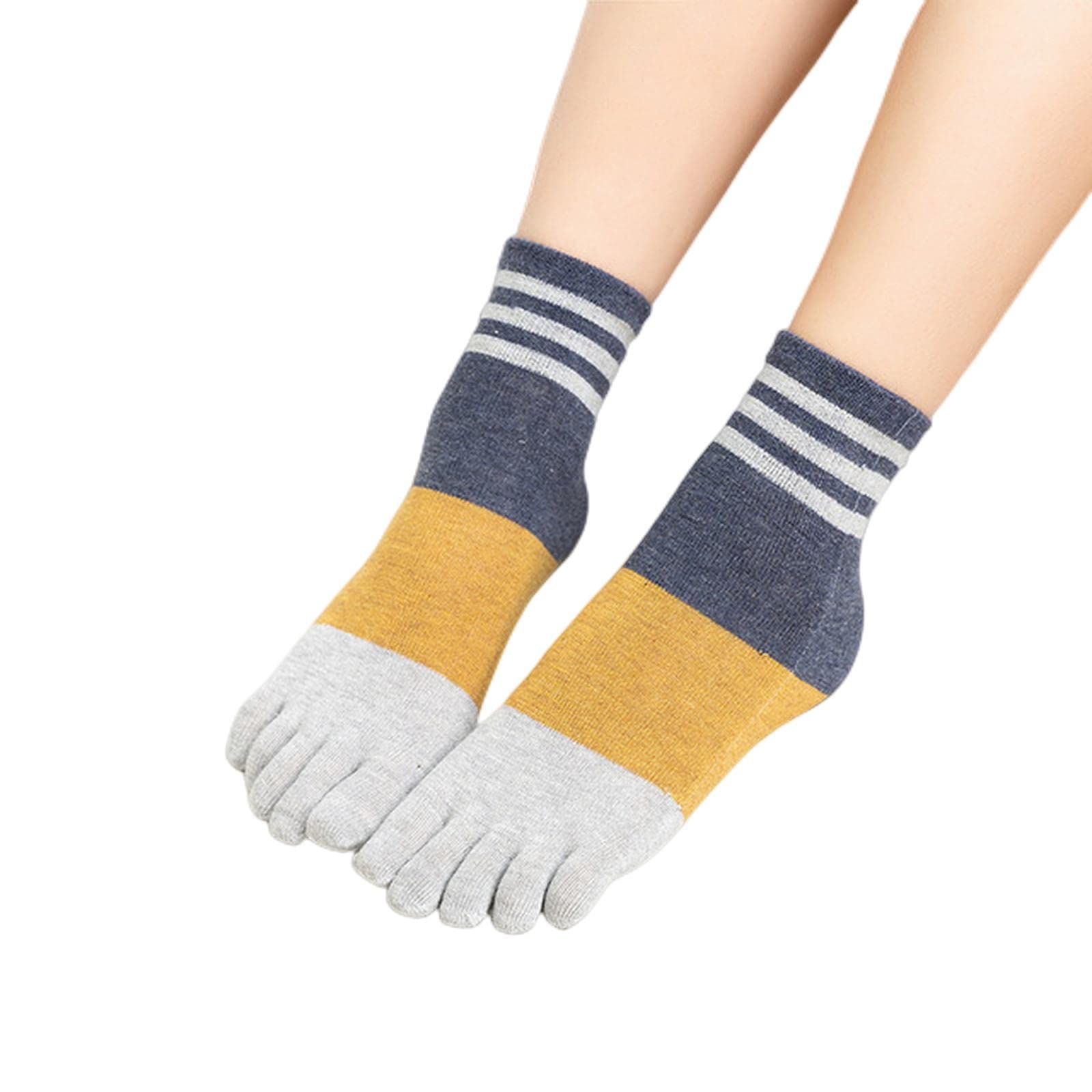 MOGSA Lot de 5 paires de chaussettes à orteils pour femme en coton respirant doux