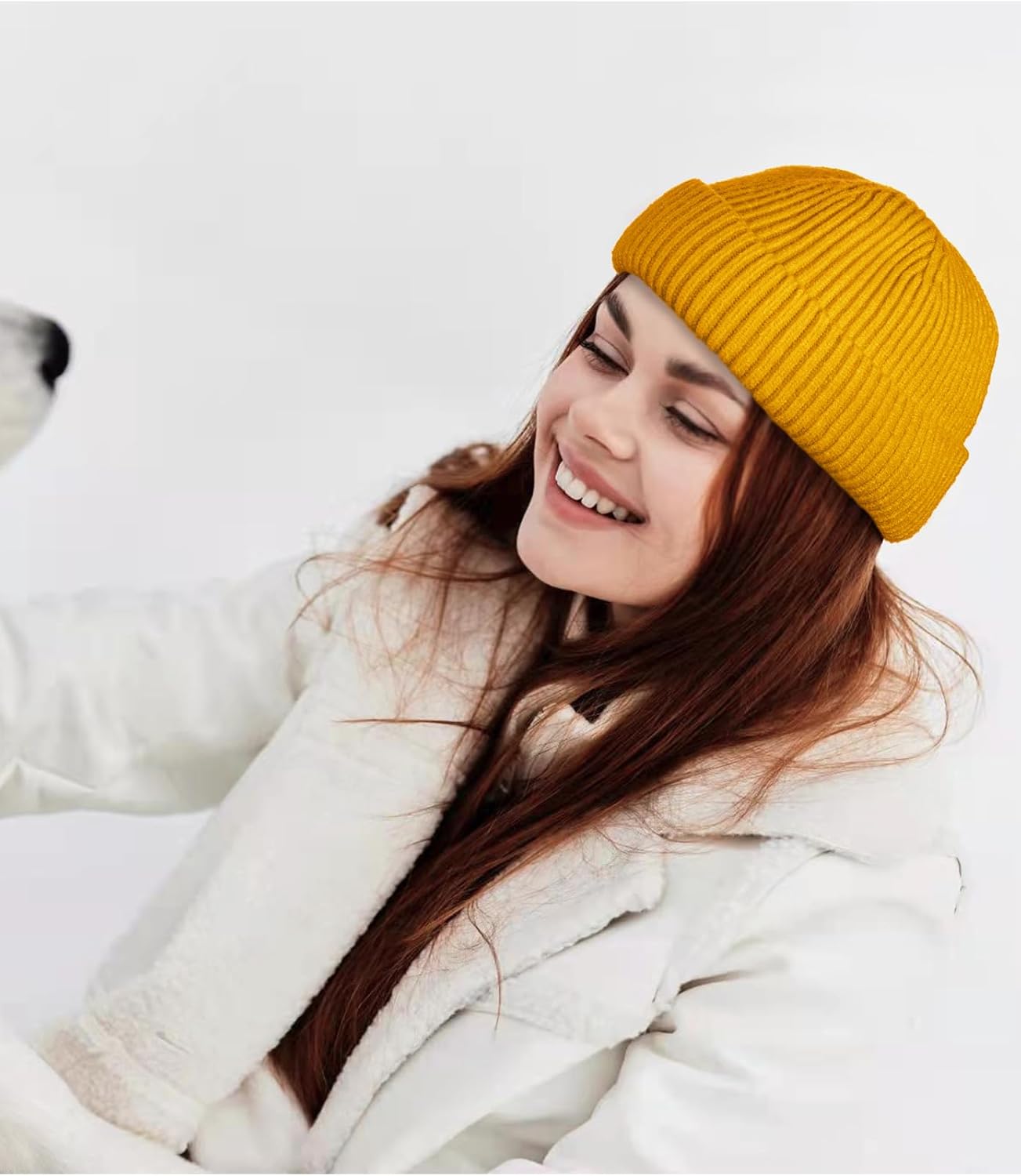 ROYBENS Wool Fisherman Beanie for Men Women, Knit Cuffed Fleece Lined Beanies Winter Warm Hat Skull Cap Unisex - Image 5