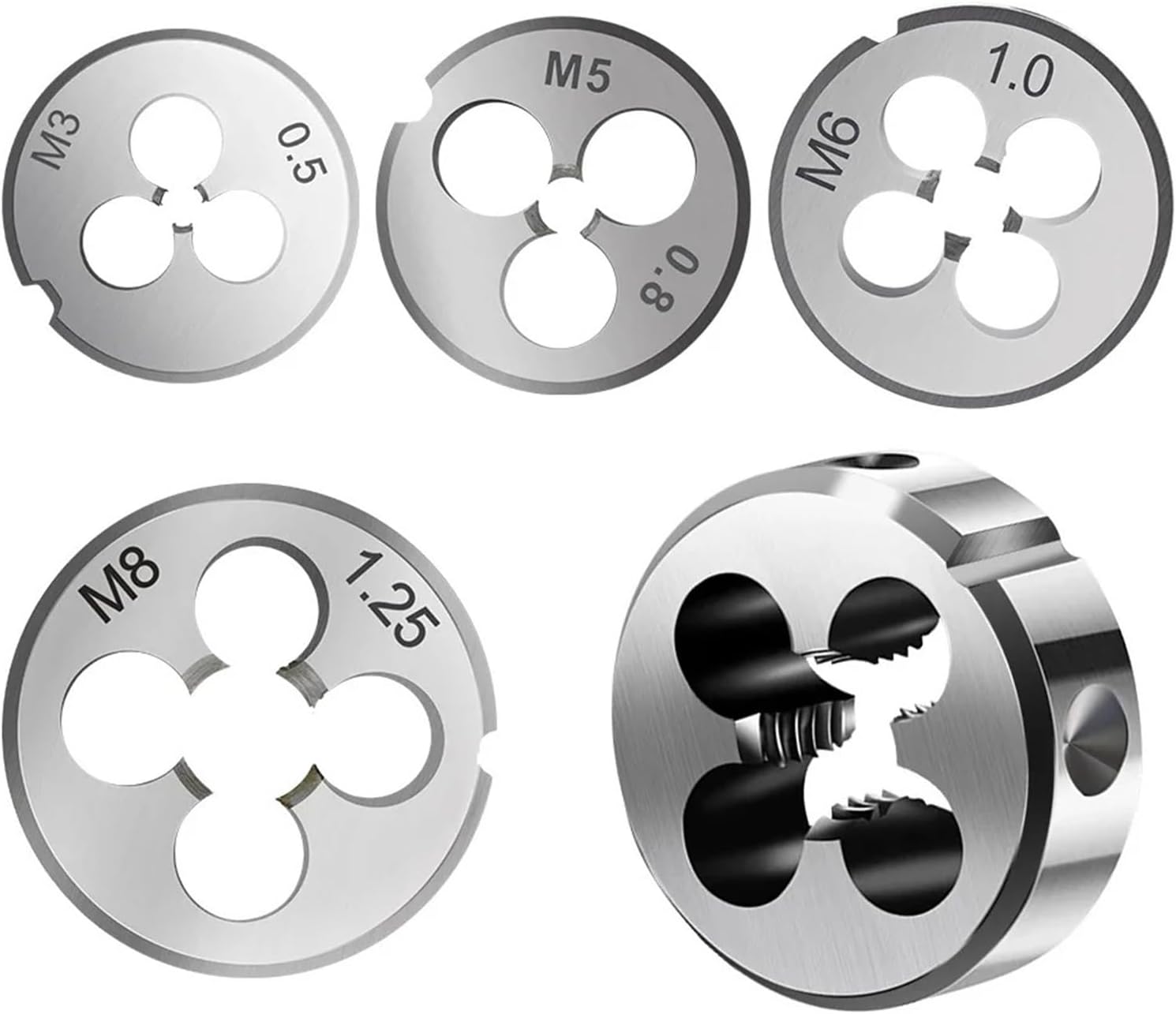 1pcs Right-Hand Metric die M1-M12, Machine and Hand Tools for Machine Tools and Manual External Thread Tapping and Repair(M12x0.75)
