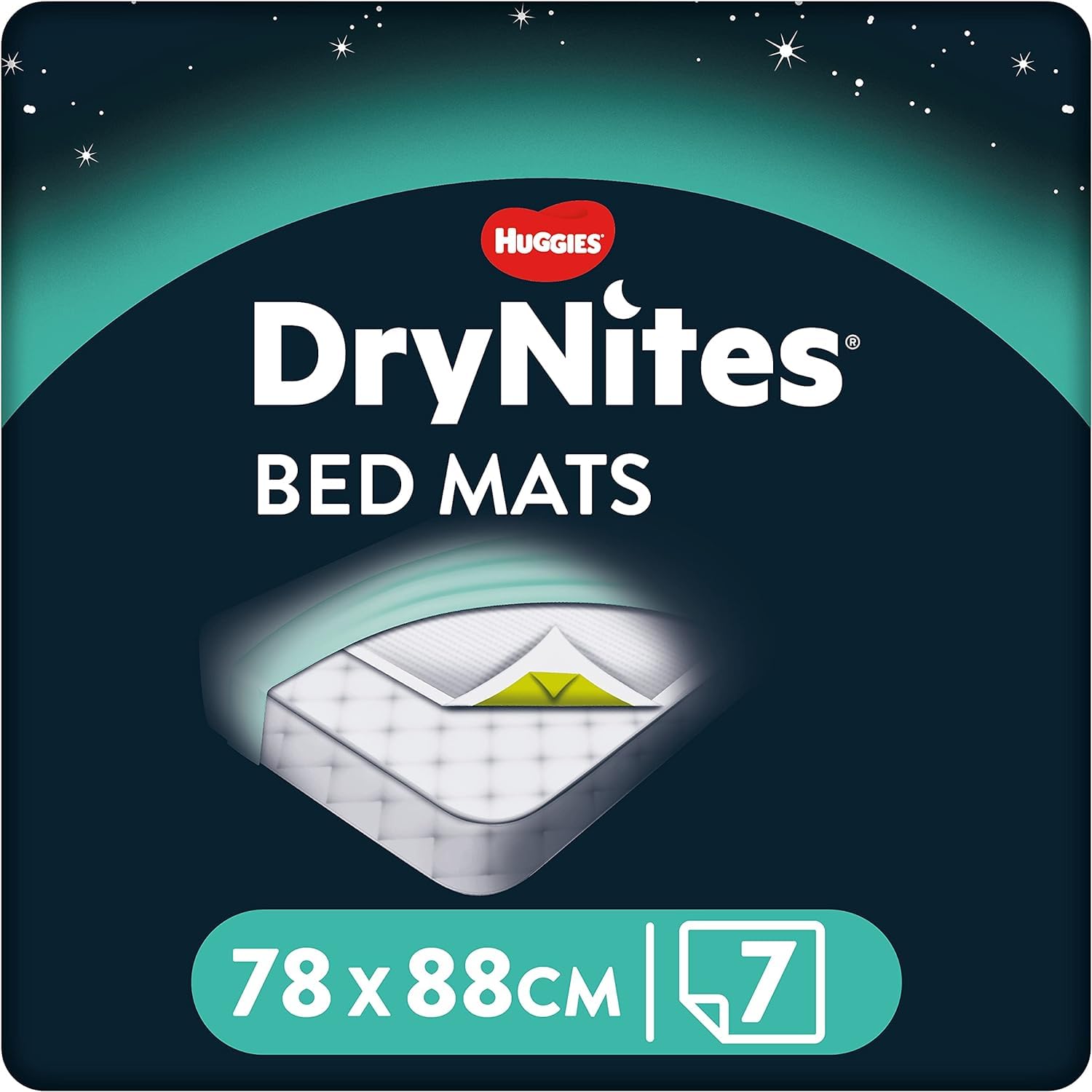 Huggies DryNites Traversine Letto Assorbenti – Protezione Letto Bambini, Materassini Monouso Assorbenti, Fino a 12 Ore di Protezione Notturna, 28 Pezzi