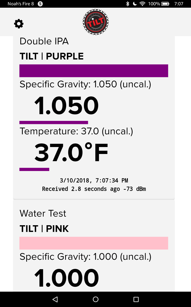 Tilt Hydrometer App on Amazon Appstore