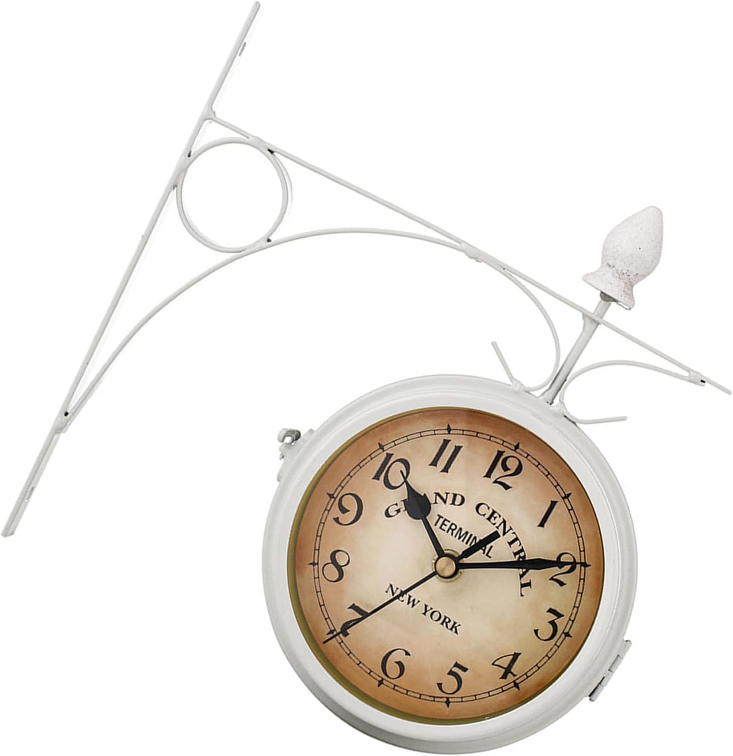 5inches Double Side Wall Clock Outdoor Indoor Hanging Clock with Silents None Ticking Mechanism Rustics Farmhouse Decors Hanging Wall Clocks
