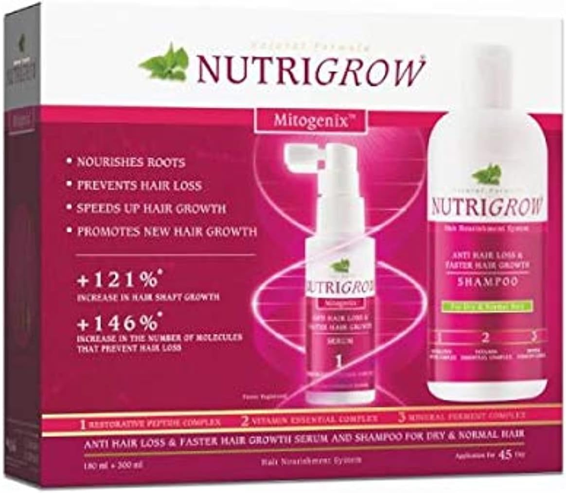 nutrigrow shampoo syrum dry hair