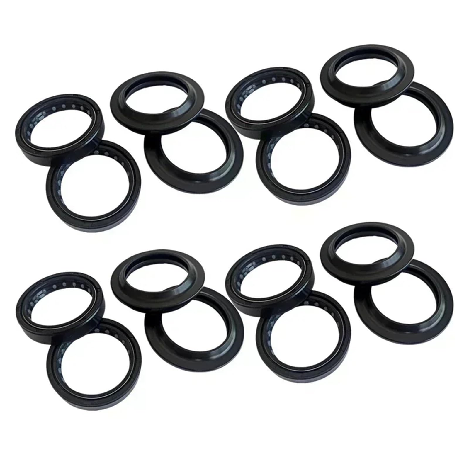 Retenedores de sello de aceite y polvo del eje del amortiguador de horquilla delantera 43x55 43 55 11 for perno rey de 8 bolas 1634 KINGPIN TOUR 1634(8pc Seal 8pc Cover)