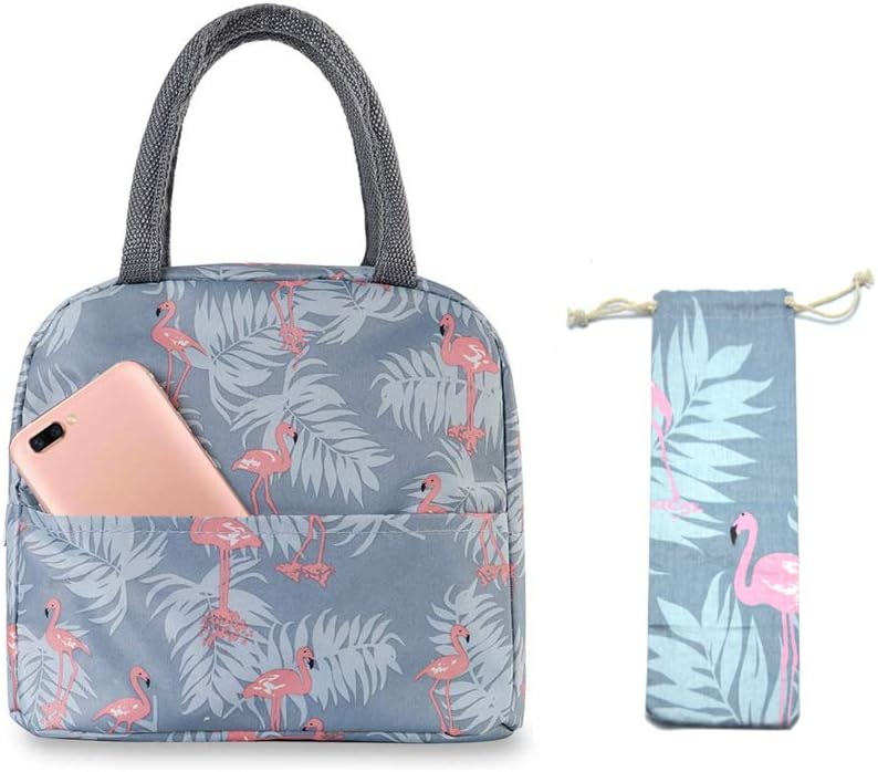 Binoster Insulated Lunch Bag Office Lunch Bag Cooler Bag Carry Bag Lunch Bag Picnic Bag Waterproof Canvas Insulated Bag for Women, Men, School and Office Girls Children