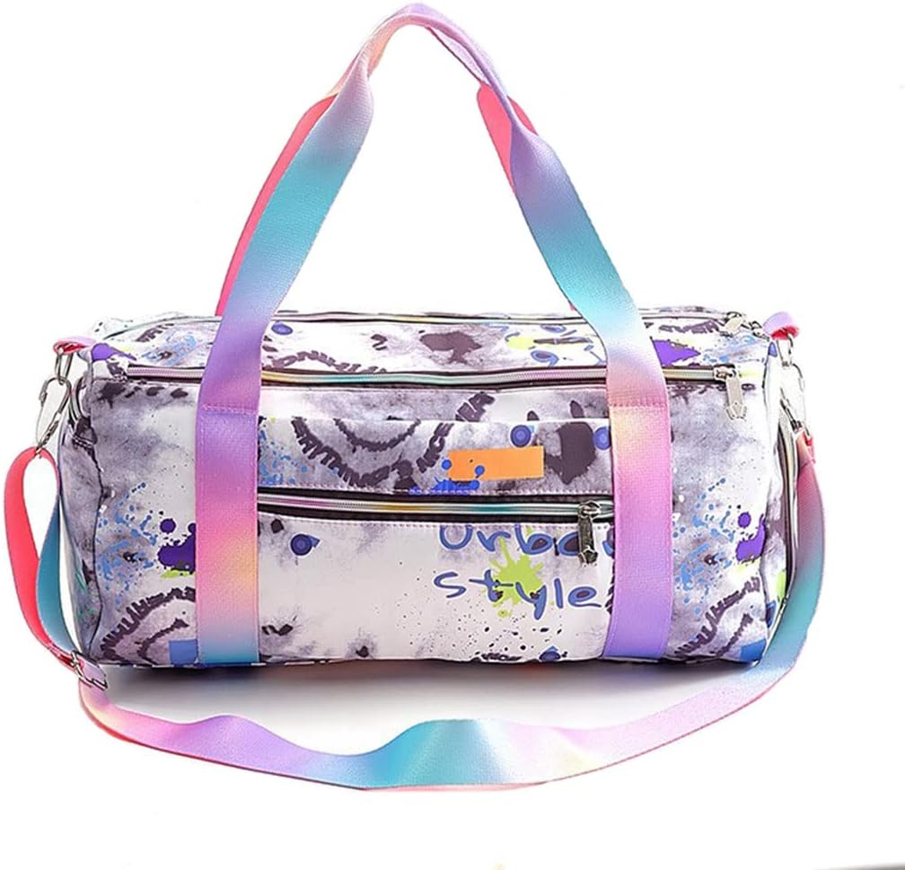 Girl's Ballet Dance Sports Gym Duffel Bag Small Weekender Ovenight Travel Carry On Tote (Freedom)